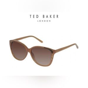 Ted Baker Brown Cat-Eye Sunglasses with Gradient Brown Lenses